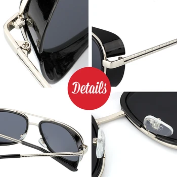 COULOUR 2019 Trending Tonijs Stārks, Saulesbrilles Vīriešiem UV400 Gothic Kvadrātveida Saules Brilles Sievietēm Vintage Briļļu
