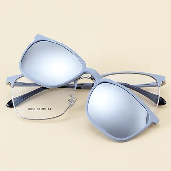 Cubojue magnētisko rāmji, brilles vīriešiem polarizētās klipu polarizētās saulesbrilles, vīriešu magnēta klipsi dubultā