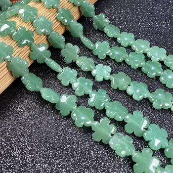Dabīgā Akmens Pērļu Ziedu Formas Zaļā Aventurines/Opal Pērlīšu Caurumu Modes Rotaslietas Padara Sievietes Kaklarota, Aproce Dāvanu