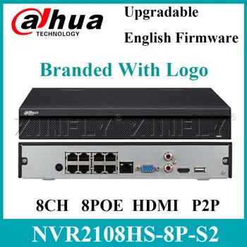 Dahua Sākotnējā NVR2108HS-8P-S2 8 Kanālu Kompakts 1U 8PoE Lite Tīkla Video Ierakstītājs 2 USB Porti Aizstāt VRR 2104HS-P-S2