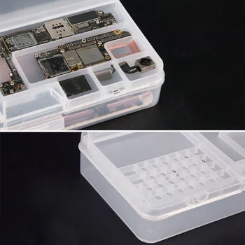 Daļas lodziņā toolbox Mobilo telefonu remonts Elektronisko komponentu kārbas Skrūvi chip rezistors uzglabāšanas kaste Plāksteris Konteineru