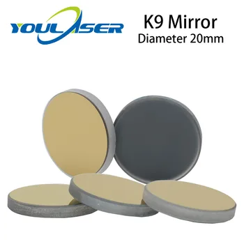 Diametrs 20mm K9 CO2 lāzera pārdomas spogulis glassmaterial ar zelta pārklājumu par lāzera graviera griešanas Mašīna