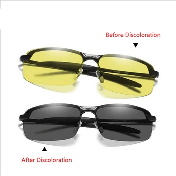 Diena Nakts Photochromic Polarizētās Saulesbrilles, Vīriešu Saulesbrilles Vadītājiem Vīriešu Drošību Braukšanas Zvejas Saules Brilles UV400