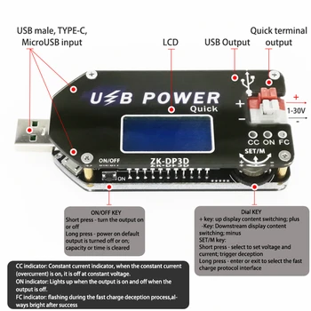 Digitālā Kontrole USB Regulējams Barošanas Modulis Konstanta Sprieguma Konstante Pašreizējo Mobilo Palielināt Līnijas Ventilatora Ātruma regulators 15W