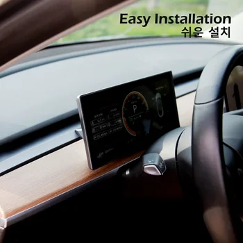 Digitālā Performace LCD Displayer Paneļa HUD Head up Displejs Guage par Tesla Model 3 Ar Auto-pārī Mult-funkcijas EANOP
