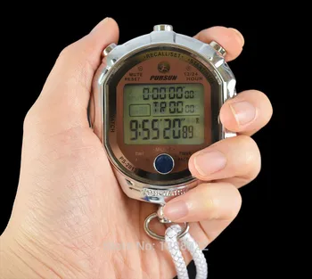 Digitālā Sporta Hronometrs ar Lielu LCD Displeju 1/1000 Otrā Sporta Chronograph Skaitītājs Taimeris, Āra Sporta Gaitas