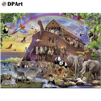 Dimanta Krāsošana 5D Pilnu Kvadrātveida/Kārtas Urbt Dzīvniekiem, Zilonis, Zebra Laivu Daimond Rhinestone Izšūšanai, Glezna Krustdūrienā M764