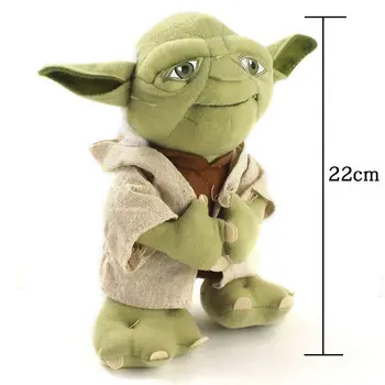 Disney Baby Yoda Plīša Lelles 22 cm Movie Star Wars Kokvilnas Rotaļlietas Spēkā Modināt Gudrs Mīkstu Pildījumu Lelle Karikatūra Ziemassvētku Dāvanu Bērniem
