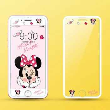 Disney Mickey Minnie Ir 2021. Rūdīts Stikls Iphone 6 7 8 Ekrāna Aizsargs, ar aizsargplēvi Iphone 6 7 8 Plus SE 