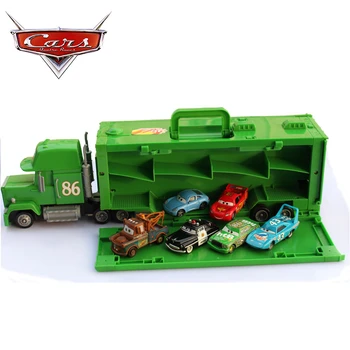 Disney Pixar 3 Tēvocis McQueen un Cāli Hicks kravas automašīnas modelis var uzņemt auto transporta konteineru kravas automašīnu rotaļlietas bērniem rotaļlietas dāvanas