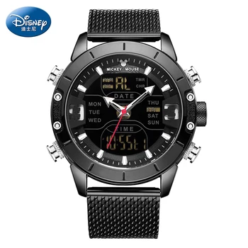 Disney Sākotnējā Micky Gadījuma Sporta Pulksteņi Vīriešu Luksusa Militāro Tērauda Rokas Noskatīties Cilvēks Pulkstenis Modes Chronography rokas Pulkstenis