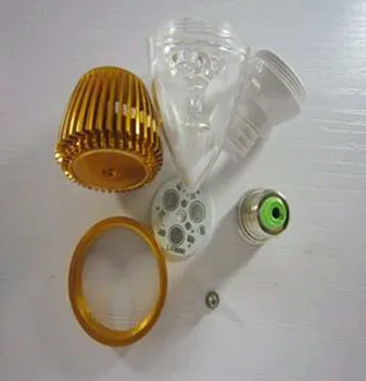 DIY 3 W candle (Sveču gaisma Lampas Shell \ E14 Spuldzes Gaismas Zelta Lietu suite daļas, piederumi 10PCS