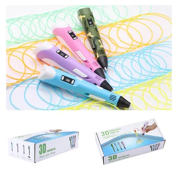 DIY 3D Drukāšanas Pildspalvas ar USB Digitālais Displejs 3D Pildspalva TAA Pavedienu 3D Graffiti Zīmēšanas Pildspalvas Par Kids Izglītojošās Rotaļlietas Dzimšanas dienas Dāvana