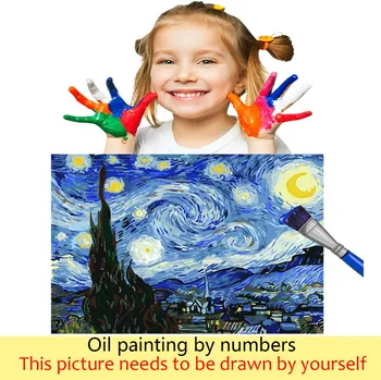 DIY krāsvielas bildes ar numuriem ar krāsas Dāma ar Ventilatoru Gustava Klimta attēls, zīmējums, glezna, ko numuri, karkasa Mājas
