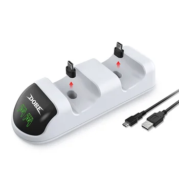 DOBE LED 2 Kontrolieri, Lādētāju, Tipa-c Interfeisa Ports Uzlādes Dock Stacija Ar USB Uzlādes Kabelis Priekš PS5 Gamepad Kursorsviru