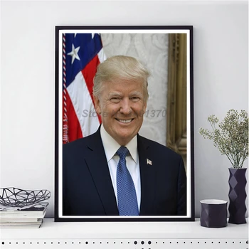 Donald J. Pārspētu ASV Prezidenta Portreta Gleznas Eļļas Glezna Izdrukāt Plakātu Sienas Mākslas Ainu, viesistaba, Mājas Dekoru