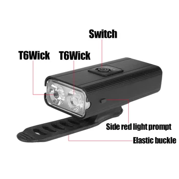 DONSUNG Velosipēds Gaiši Kalnu Velosipēdu Lukturu Super Gaismas Lukturīti Ipx45waterproof 2*L2/T6USB Uzlādējams LED 2400mah USB Maksas