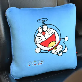 Doraemon transportlīdzekļa plīša spilvens drošības jostu vāks atpakaļskata spogulis, rokas bremzes pārsegs papīra dvieli audu ailē automašīnas salona pildījumu rotaļlieta