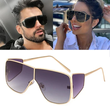 DPZ Jaunu tendenci steampunk vīriešu augstas kvalitātes modes saulesbrilles sieviešu savvaļas liels rāmis, četri-objektīva UV400 saulesbrilles Oculos De Sol