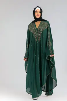 Dubai Musulmaņu Abaya Kleita Sievietēm Outwear Marokas Kaftan Abayas Tunika Arābu Jubah Islāma Apģērba Ilgi Drēbes Zaudēt Hijab Kleitas