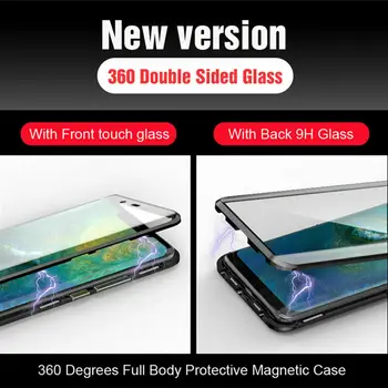Dubultie stikla Magnētiskā gadījumā xiaomi MI 9 Pro 5G Alumium metāla 360 grādu Pilna apdrošināšana Gadījumā OnePlus 7T 8 8Pro 8T