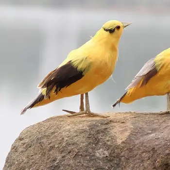Dārza Mākslīgo Putnu, Dzīvnieku Imitācijas Rotājumu Oriole Putnu Modeli Art Āra Dekoru Veidnes, lai Statujas Simulācijas Putnu