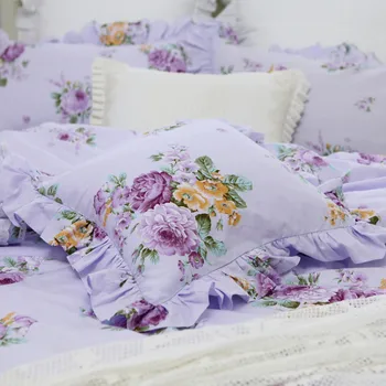 Dārza purpursarkani ziedi drukāt spilvens segums Ziedu savirmot spilvena segums roku darbs, dīvāna spilveni, princese, elegants gultas, spilvens gadījumā