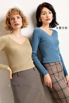 Džemperis sievietēm 2020 rudens ziemas džemperis, džemperi casual slim silts femme džemperis cietā topi