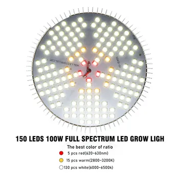 E27 Pilna Spektra LED Augt Gaismas 100W Sunlike Augu Augšanas Lampas Spuldzes Iekštelpu siltumnīcas efektu Izraisošo Augu Ziedi, Dārzeņi Hidroponika