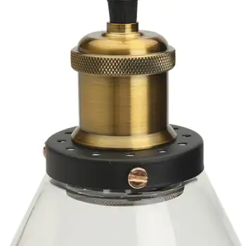 E27 Retro Vintage Lustras Lampas Toni, Rūpniecības Lampas Segtu Vadu Kafijas Bārs Stikla Vāks Griestu Kulons Gaismas Bāzes