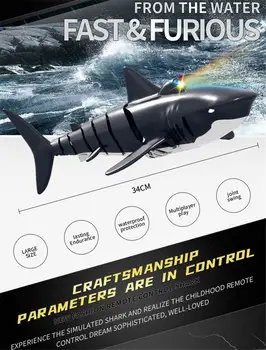 Eachine EBT01 ar 2/3 Baterijas 2.4 G 4CH Elektriskā Haizivs RC Laivu Transportlīdzekļu Ūdensizturīgs Baseins Simulācijas Modelis, Rotaļlietas