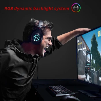 EDIFIER G2II Spēļu Austiņas 50mm vadītāja vienības 7.1 Surround Sound RGB dynamic backlight sistēma Mikrofons ar trokšņu slāpēšanu