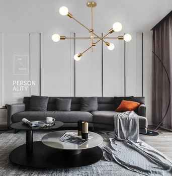 Eiropas dzelzs bārs, viesistaba guļamistaba ēdamistaba lustra E27 led ģeometriskā luksusa interjera apgaismojums Lustra
