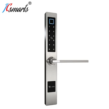 Eiropas ūdensizturīgs biometrisko pirkstu nospiedumu durvju Slēdzenes elektronisko Gudrs durvju slēdzenes RFID Kartes koda atslēga Alumīnija Stikla Durvis