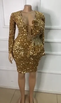 Elegants Āfrikas Vizuļi Īss Balles Kleitas, Sirēna Nakts Cocktial Kleita 2020. Gadam Pilnībā Piedurknēm Fāzēm Puse Kleitas Drēbes De Saviesīgs Vakars