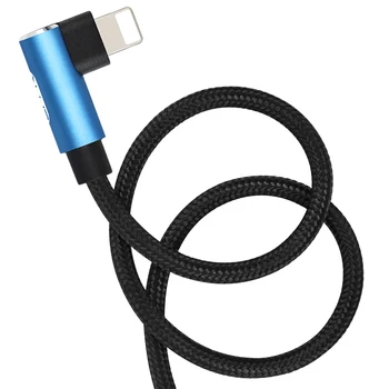 EMK 90 Grādu taisnā Leņķī Lādētāja Kabelis priekš iPhone X 7 8 XS USB Ātrā Uzlāde apple iphone 5 6 XR USB vads 0,3 m un 1,2 m 1.8 m