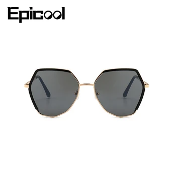 Epicool Izmēģinājuma Saulesbrilles Sieviešu Neregulāras Formas Spoguļi Saules Brilles Vīriešiem Sakausējuma Rāmis Modes Saulesbrilles Zīmola Dizaina oculos