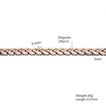 Escalus Gadījuma Magnētiskā Aproce Sievietēm Unisex Dāvanu Rotaslietas Vara Apšuvuma Vīriešu Rokassprādze Super Magnētisko Atvaļinājumu Ātri