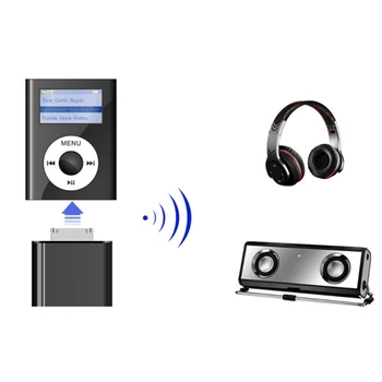 ESHOWEE 30Pin Bluetooth Raidītāju Adapteris Hifi Audio Dongle iPod Classic Touch Bezvadu Karte, Aux Uztvērējs Adapteri