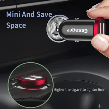 Essager Ātri Uzlādēt 4.0 3.0 5.A USB Auto Lādētājs iPhone Xiaomi Samsung, Huawei SCP QC4.0 PD Ātra Uzlādēšana Automašīnas Tālruņa Lādētāju