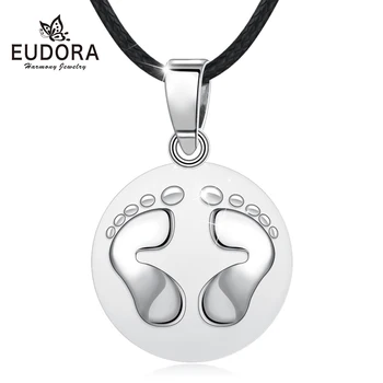 Eudora Grūtniecības bola Balts harmoniju Kulons bērnu kājas harmoniju bumbu, Kaklarota, par grūtnieces grūtniecības dāvanu jauna mamma dāvana