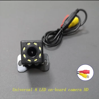EzZHA Universālā 8 LED Auto HD Kamera CCD Nakts Redzamības Auto Atpakaļskata Kamera 170 Platleņķa Rezerves Autostāvvieta Transportlīdzekļa Kamera