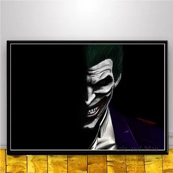 Filma Batman Anime Joker Heath Grāmatas Sienas Art Attēlu Plakāti un Izdrukas Audekls Gleznošanai Telpā, Mājas Dekoru