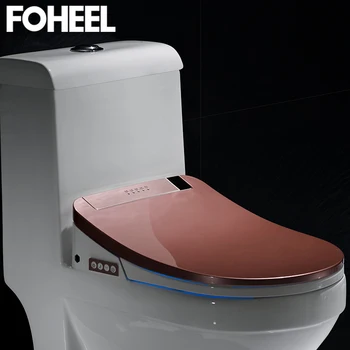 FOHEEL smart tualetes podu vāku elektronisko bidē vāks tīras, sausas sēdekļa apkures wc zelta viedo led gaismas tualetes podu vāku