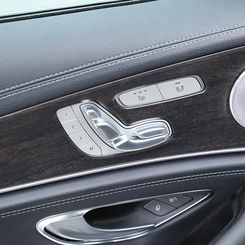 For Mercedes Benz E Class W213 E200 E300 Ozola Koksnes Graudu ABS Interjera Durvju Apdares Paneļa Vāku Apdares 4gab Auto Aksesuāru