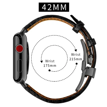 Francija aligators ādas siksna Apple noskatīties 4 joslu 44mm 40mm iwatch band 42mm 38mm TOP Process aproce Apple skatīties 3 21 5 44