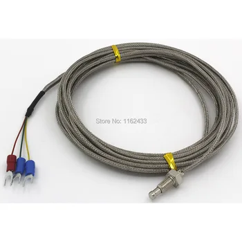 FTARB01 PT100 5m kabeli skrūve M6 vītni galvu RTD skrūvi temperatūras sensors WZPT-02