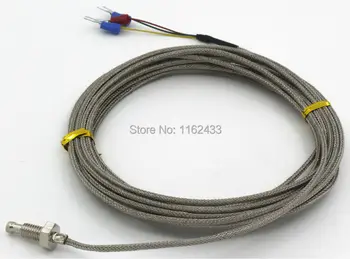 FTARB01 PT100 5m kabeli skrūve M6 vītni galvu RTD skrūvi temperatūras sensors WZPT-02