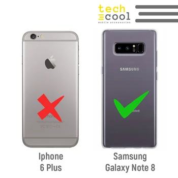FunnyTech®Silikona Case for Samsung Galaxy note 8 l Sudraba vai Svinu
