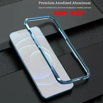 Gadījumā, Metāla Buferi iPhone 12 pro promax mini Metāla Rāmis Grūti Luksusa Slim Rāmi Aizsardzības Buferi Tālrunis Lieta Alumīnija Sakausējuma